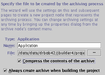 Jar file settings