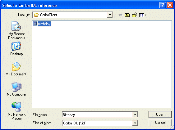 Add CORBA Reference