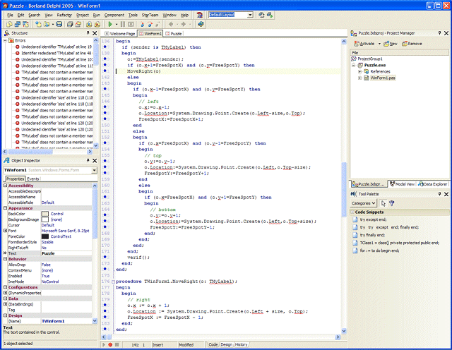 Error Insight in the Delphi 2005 Code Editor
