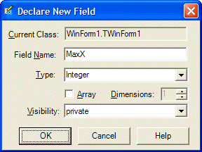 Refactoring Declare New Field
