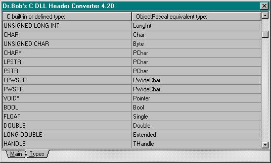 HeadConv Type Page