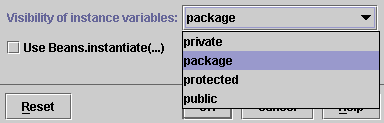 Visibility of instance variables