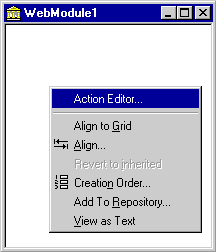 Web Module and Pop-up Menu