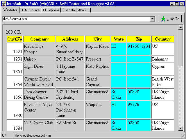 TableProducer output in IntraBob