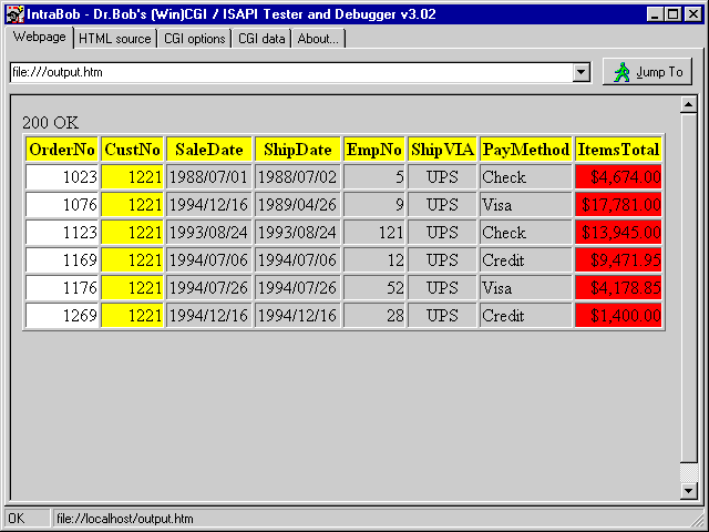 TQueryTableProducer output in IntraBob