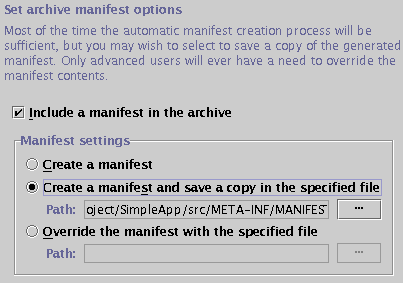 Manifest file