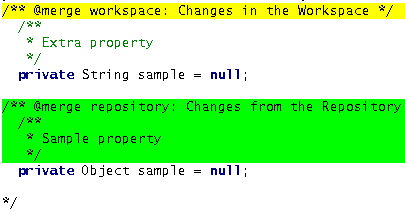 Merge conflict in source code