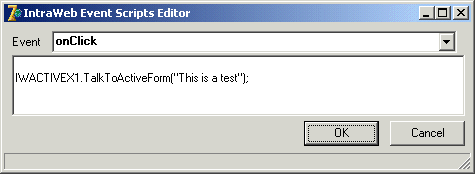 Calling the TalkToActiveForm method