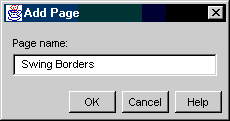 Page name dialog