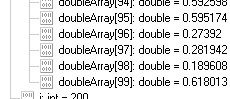 Inspecting array during debug session