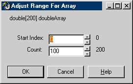 Adjust range dialog box