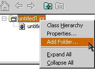 Add folder to project