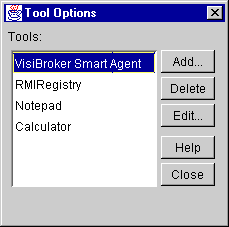 Screenshot of Tools Options dialog