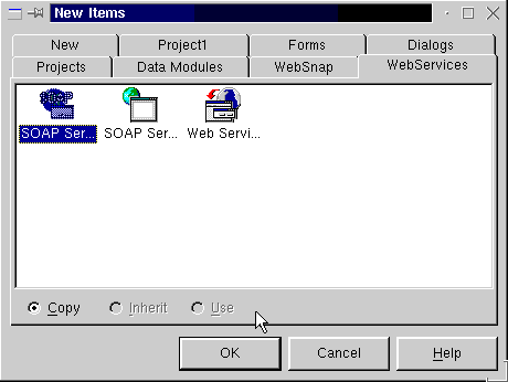 Figure 13: The WebServices tab of the Object Repository