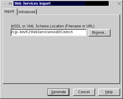 Figure 17: Web Services Importer